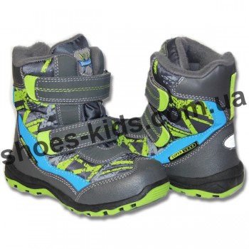 Детские термоботинки SUPER GEAR B 199 / B 200 (серо-зеленые)